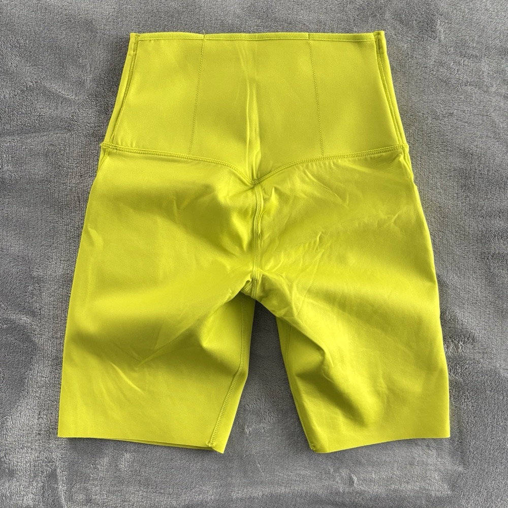 Nike Go Dri-FIT Women's Running Shorts High-Waisted with Pockets XS Yellow New - Picture 6 of 10